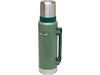Stanley Classic Vakuum-Flasche 1,3 Liter, 18/8 Edelstahl Hammertone grün, Vakuum-Isolation